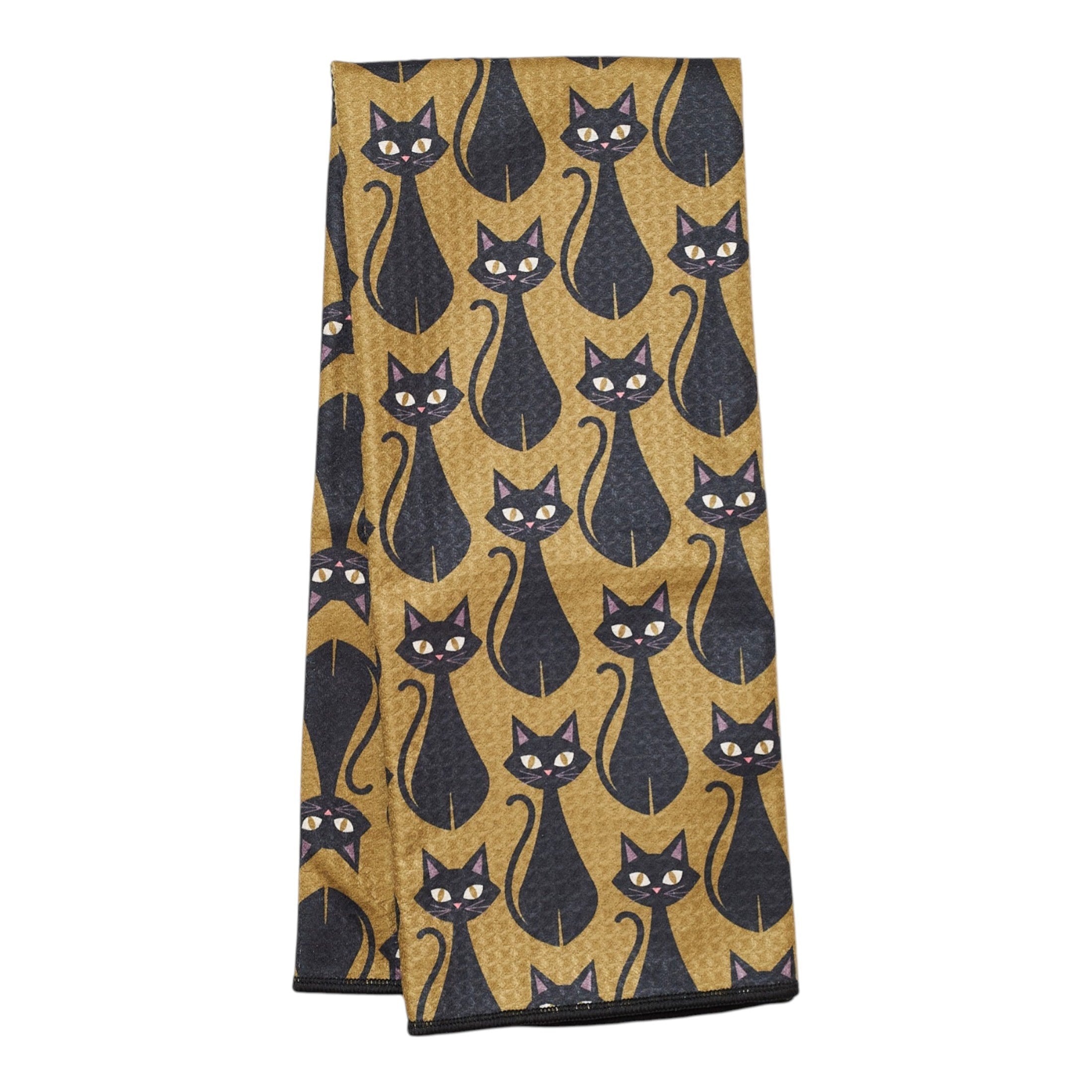 Anywhere Towel Reversible - Heather Jacobs Black Cat - Once Again Home Co.