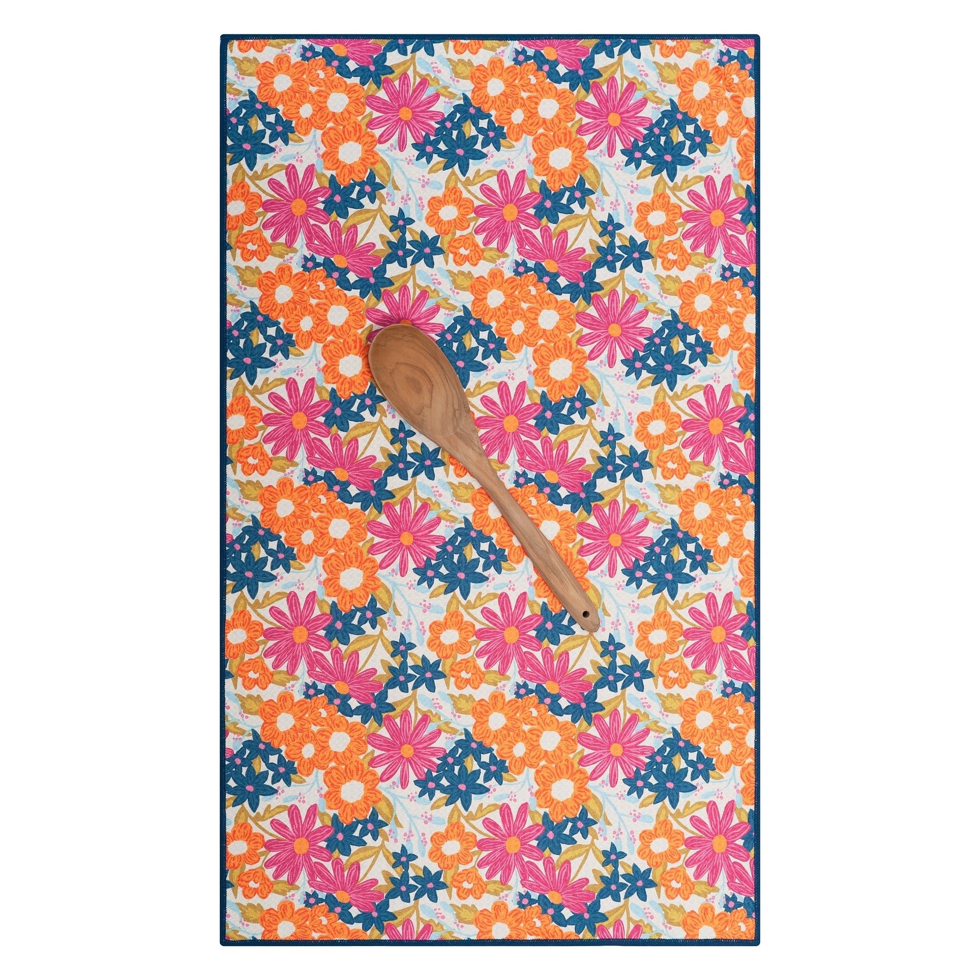 Anywhere Towel Reversible - Iris & Sea Mini Blooms - Once Again Home Co.