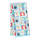 Anywhere Towel Reversible - Mable Tan Cat Mail - Once Again Home Co.