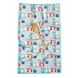 Anywhere Towel Reversible - Mable Tan Cat Mail - Once Again Home Co.
