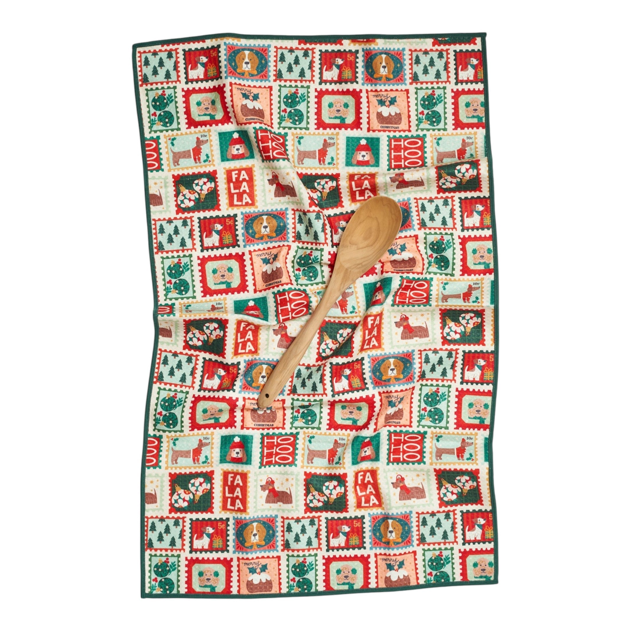Anywhere Towel Reversible - Mable Tan Dog Stamps - Once Again Home Co.