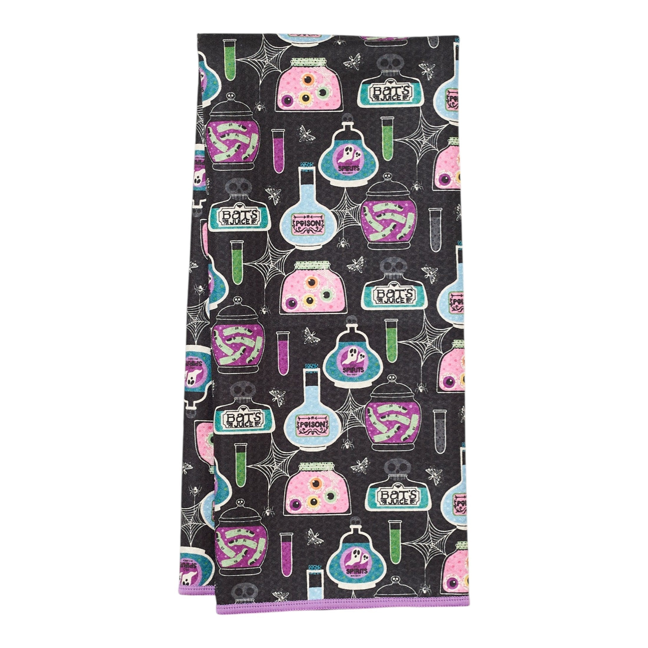 Anywhere Towel Reversible - Mable Tan Halloween Jars - Once Again Home Co.