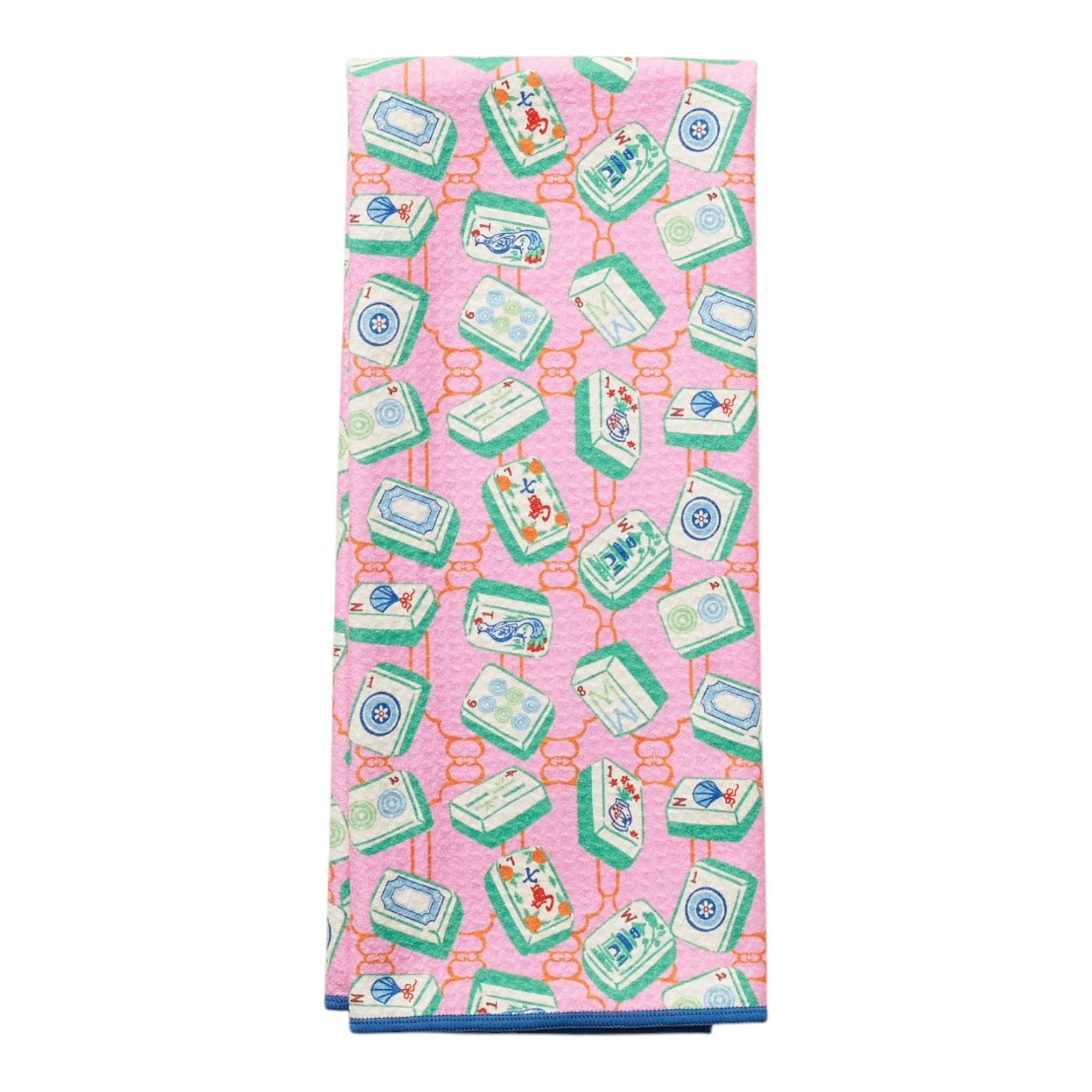 Anywhere Towel Reversible - Mable Tan Mahjong - Once Again Home Co.