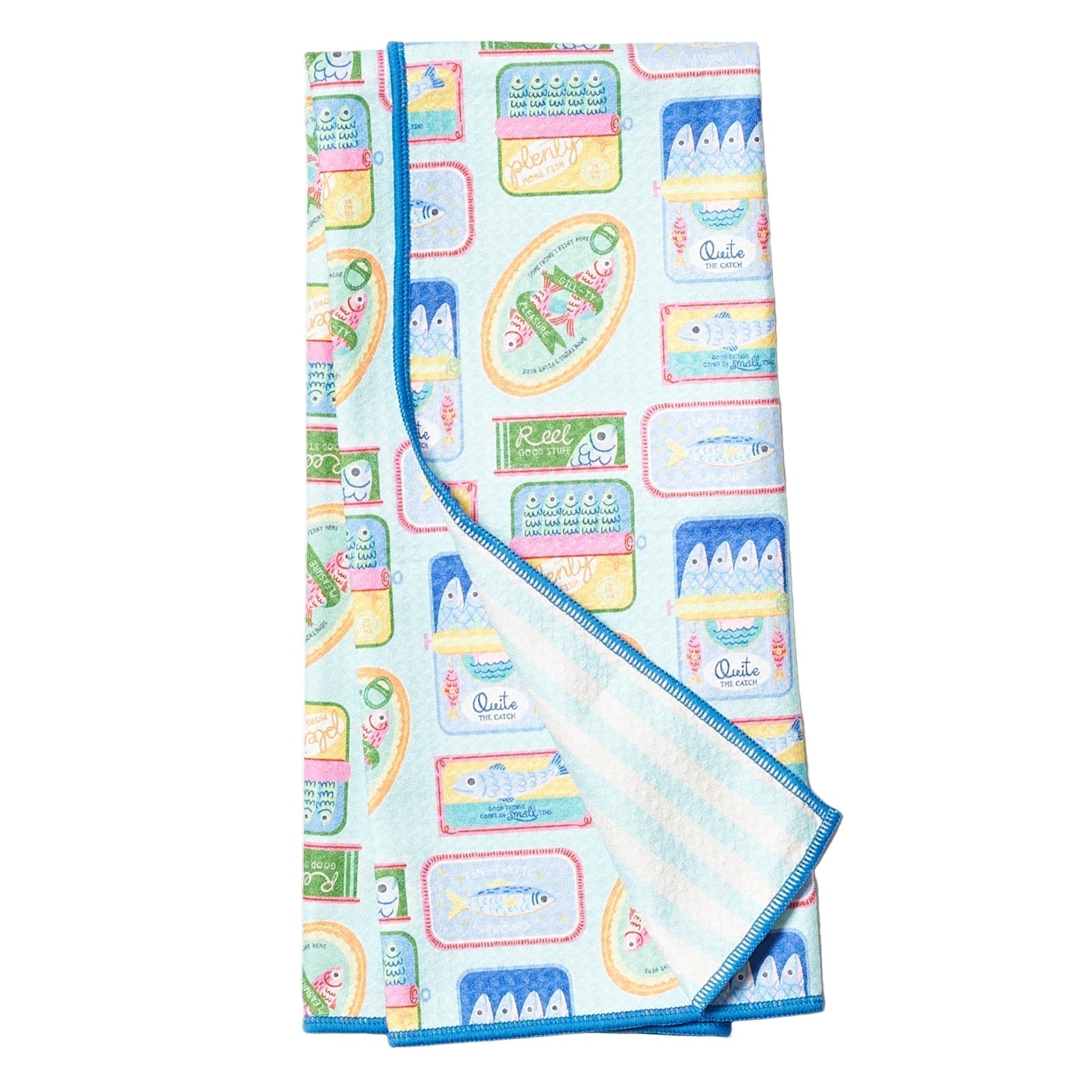 Anywhere Towel Reversible - Mable Tan Sardines - Once Again Home Co.