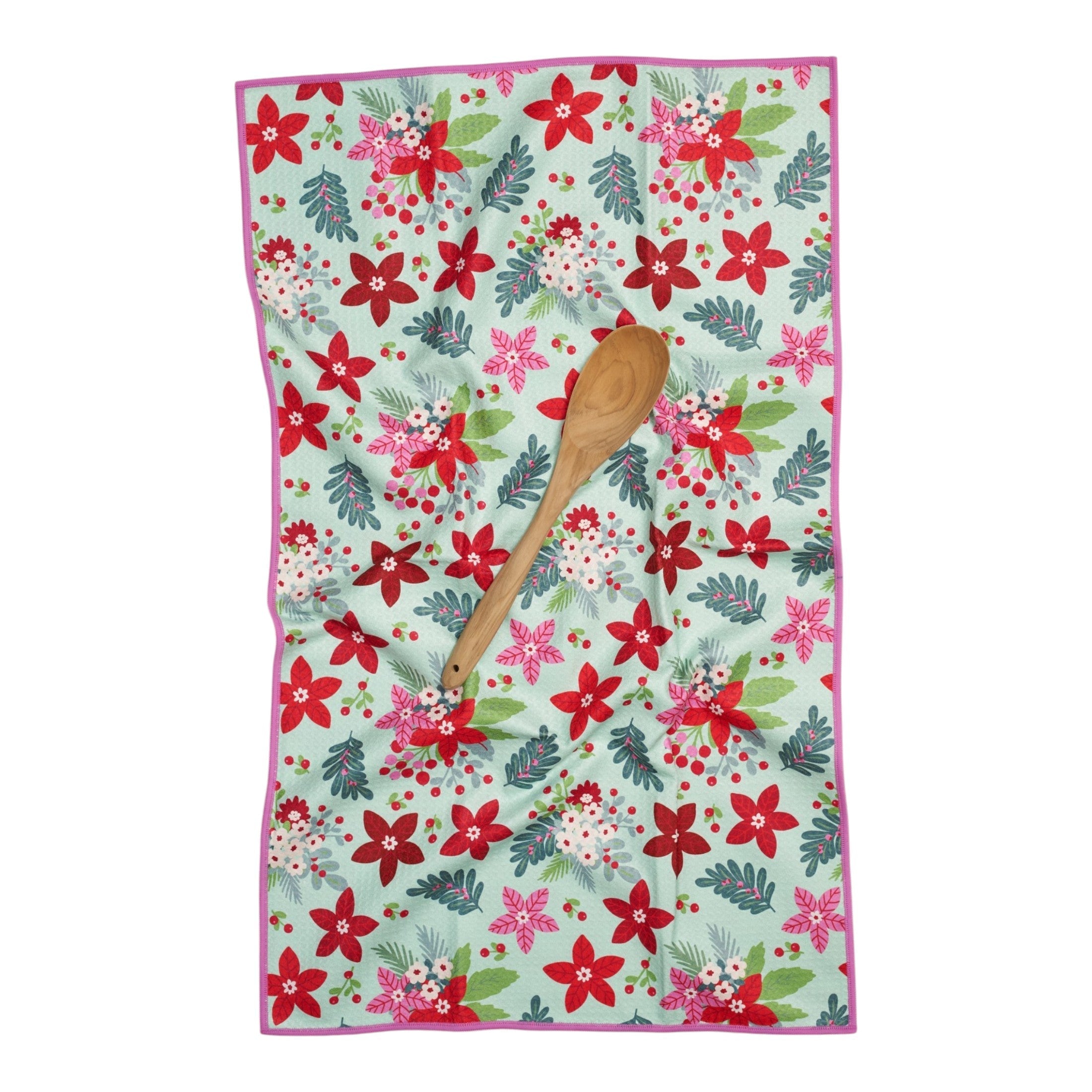 Anywhere Towel Reversible - Signature Poinsettia Garden - Once Again Home Co.