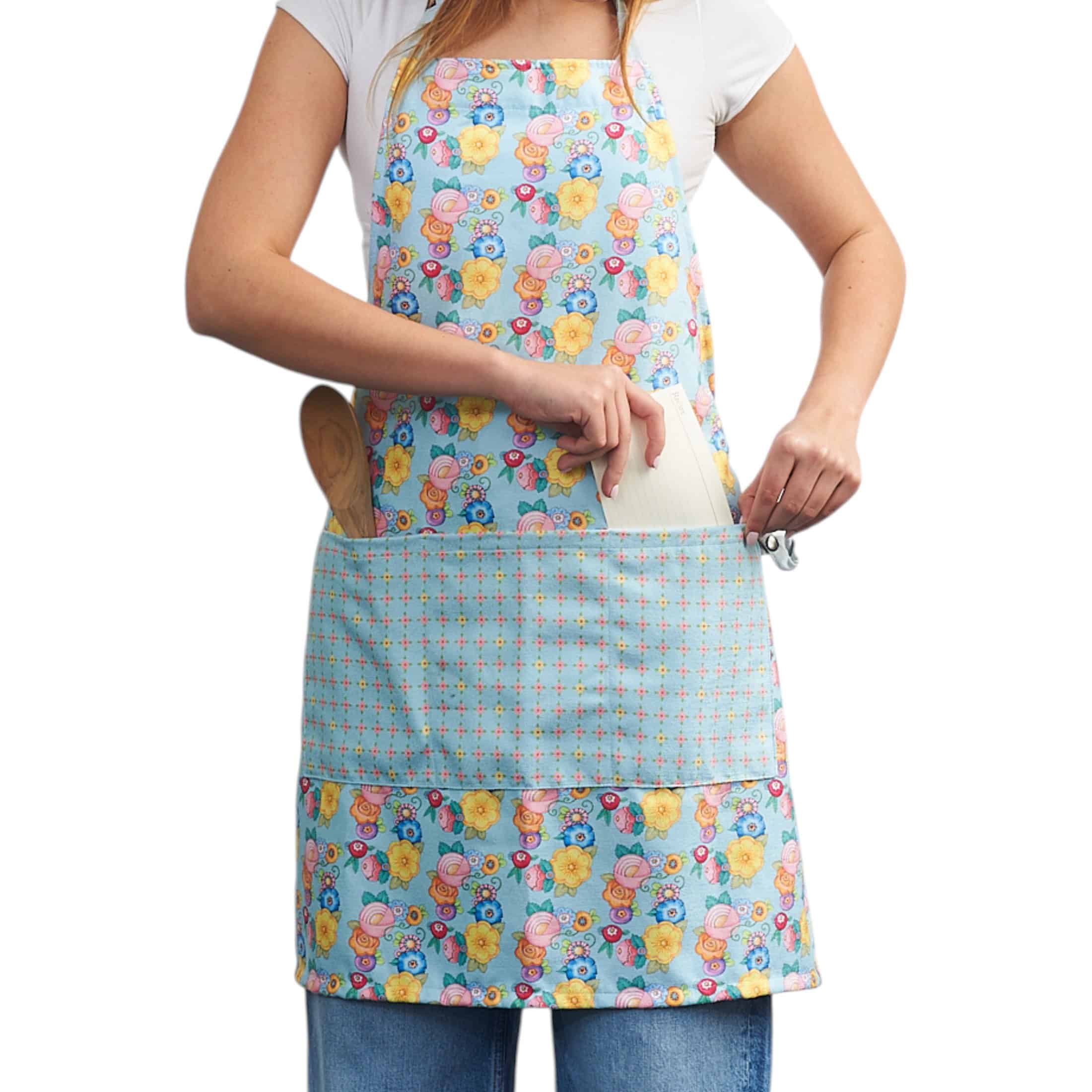 Attach and Go Apron- Mary Engelbreit Wildflower Garland - Once Again Home Co.