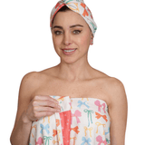 Bath Wrap - Mable Tan Ribbons - Once Again Home Co.
