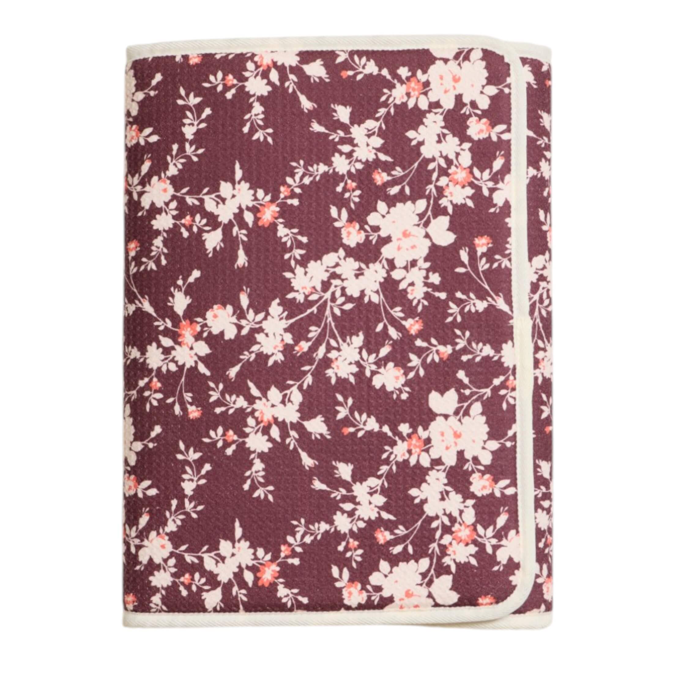 Boot Drying Mat - Signature - Pressed Petals - Burgundy - Once Again Home Co.