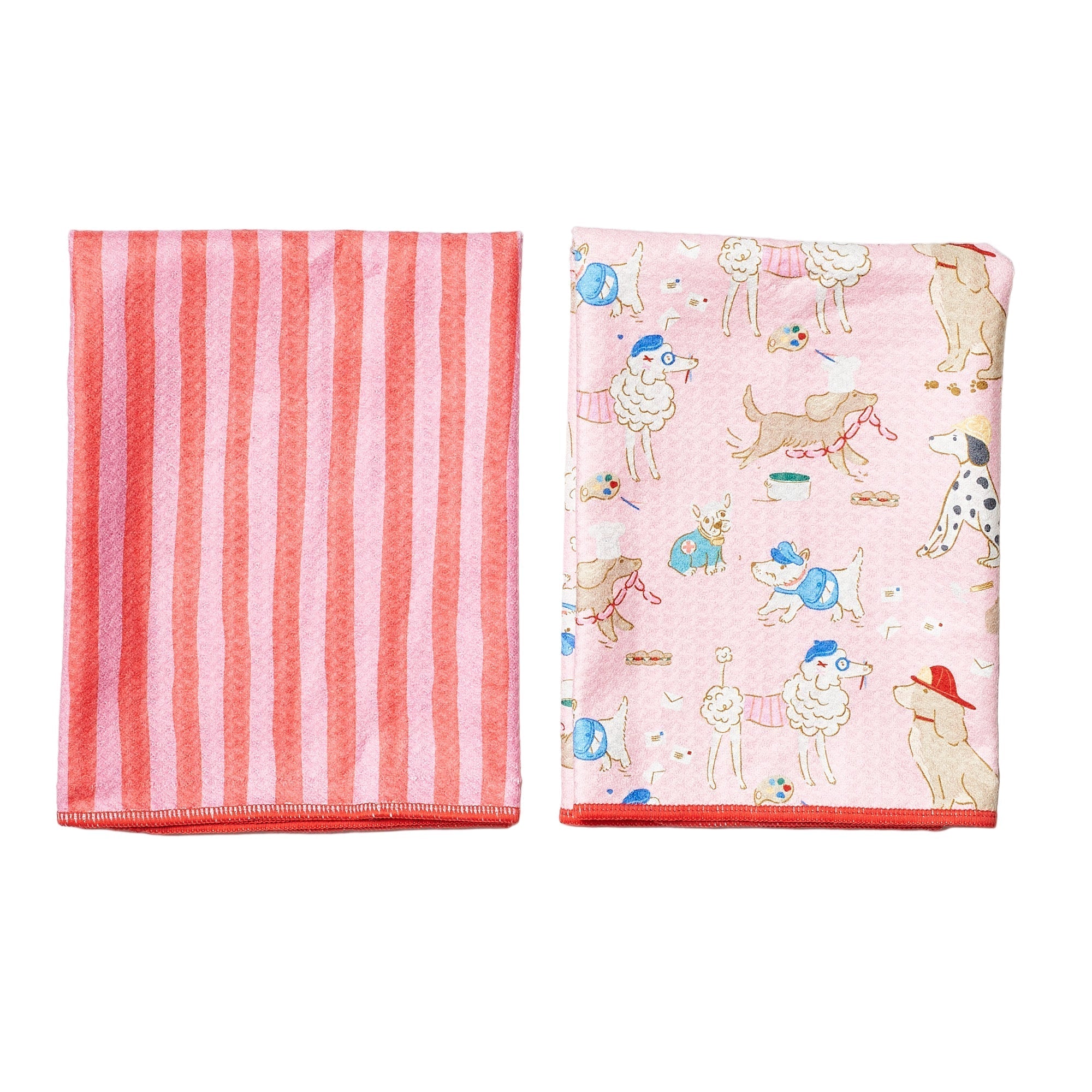 Double Duty (set of 2) reversible - Mable Tan Canine Caper - Once Again Home Co.