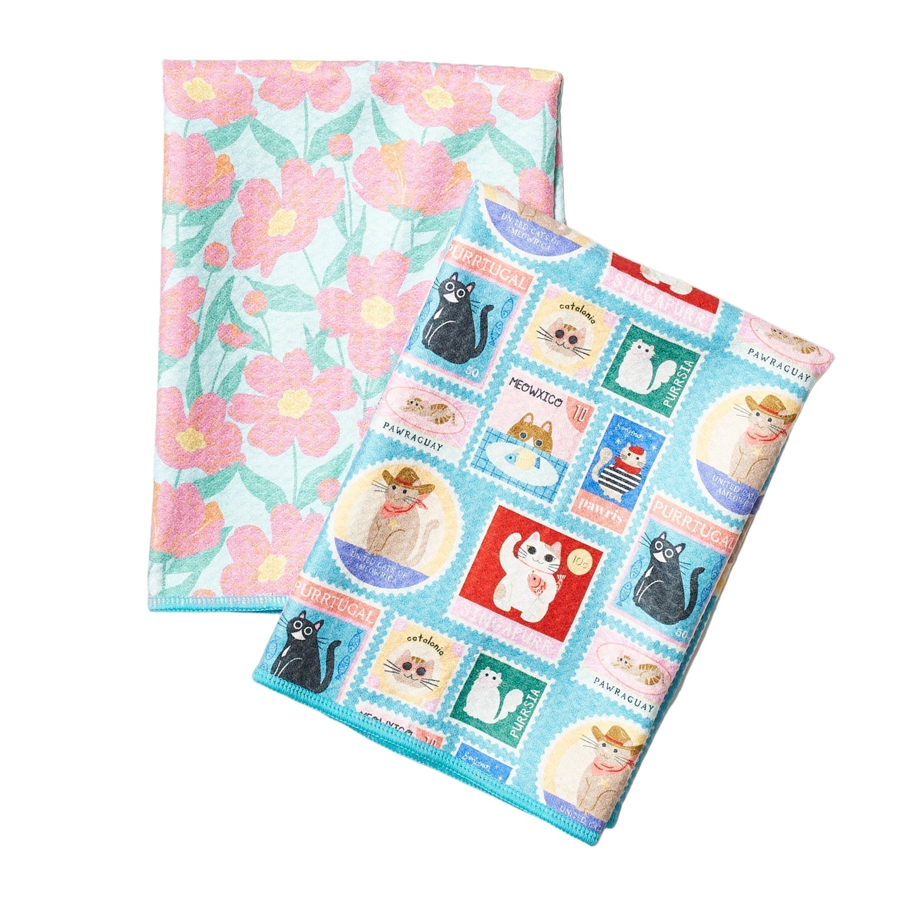 Double Duty (set of 2) reversible - Mable Tan Cat Mail - Once Again Home Co.
