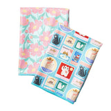 Double Duty (set of 2) reversible - Mable Tan Cat Mail - Once Again Home Co.