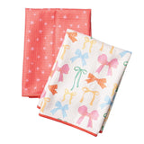 Double Duty (set of 2) reversible - Mable Tan Ribbons - Once Again Home Co.