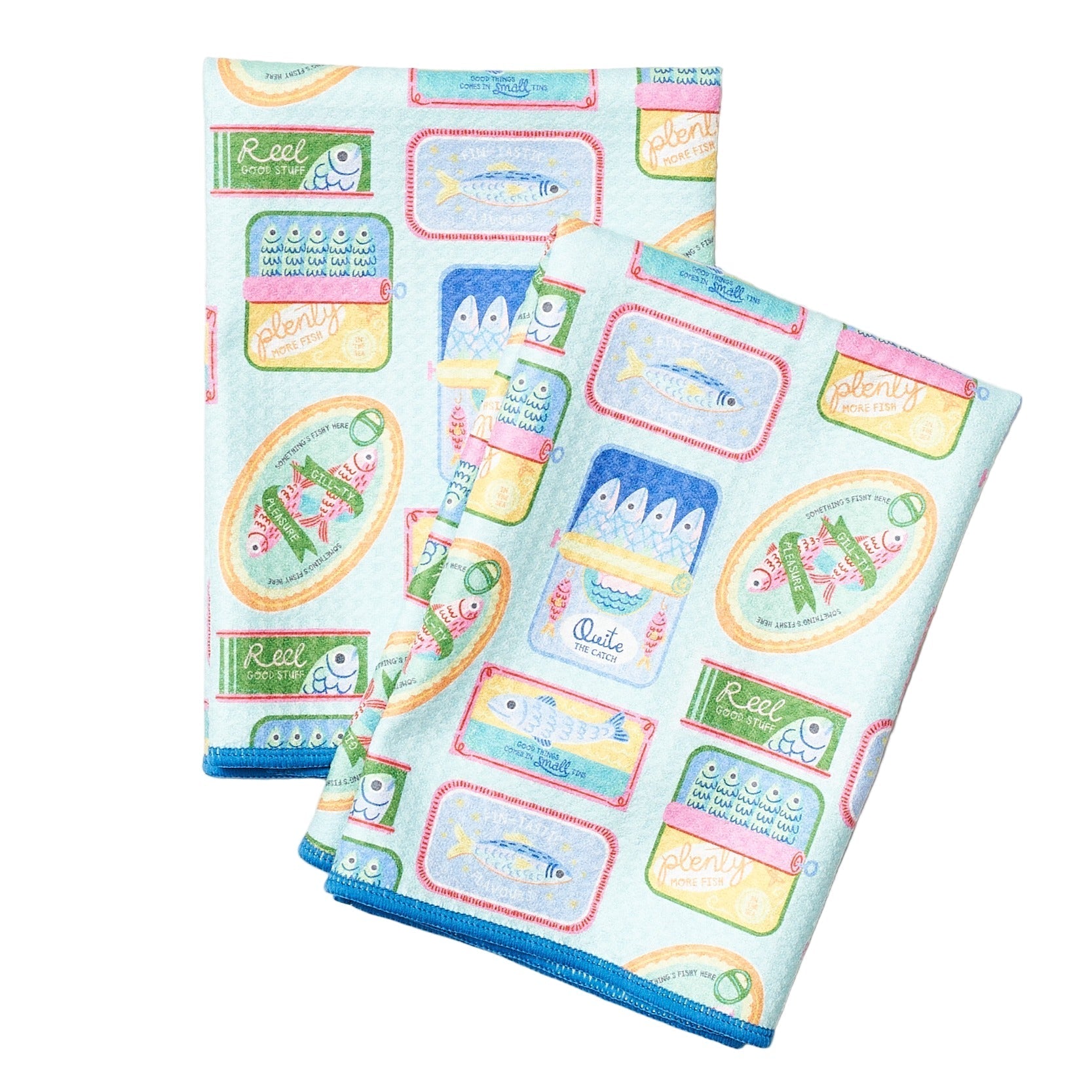 Double Duty (set of 2) reversible - Mable Tan Sardines - Once Again Home Co.