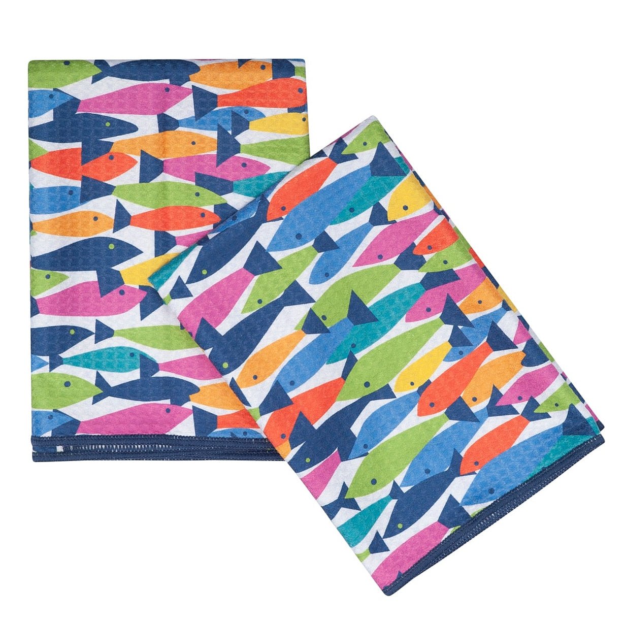 Double Duty Towel (set of 2) Reversible - Kate Nelligan Fish - Once Again Home Co.