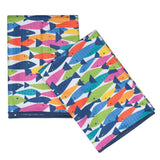 Double Duty Towel (set of 2) Reversible - Kate Nelligan Fish - Once Again Home Co.