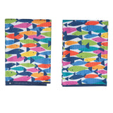 Double Duty Towel (set of 2) Reversible - Kate Nelligan Fish - Once Again Home Co.