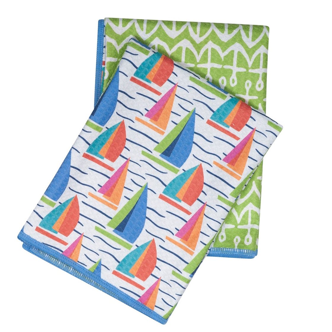 Double Duty Towel (set of 2) Reversible - Kate Nelligan Sail - Once Again Home Co.