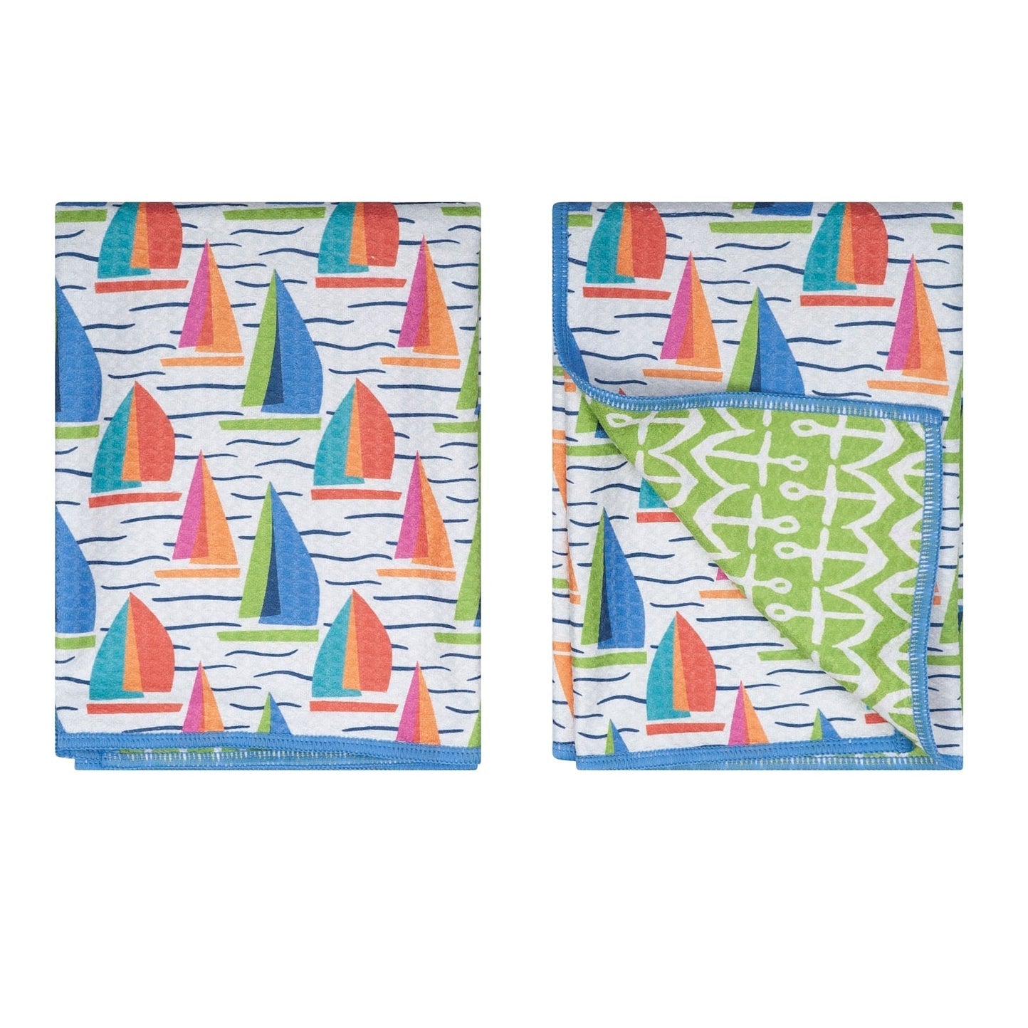 Double Duty Towel (set of 2) Reversible - Kate Nelligan Sail - Once Again Home Co.