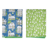 Double Duty Towel (set of 2) Reversible - Mary Engelbreit Twilight Cottage - Once Again Home Co.
