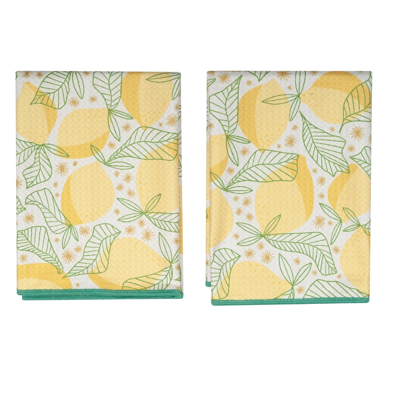 Double Duty Towel (set of 2) Reversible - Rebecca Jane Woolbright Lemon Sparkle - Once Again Home Co.