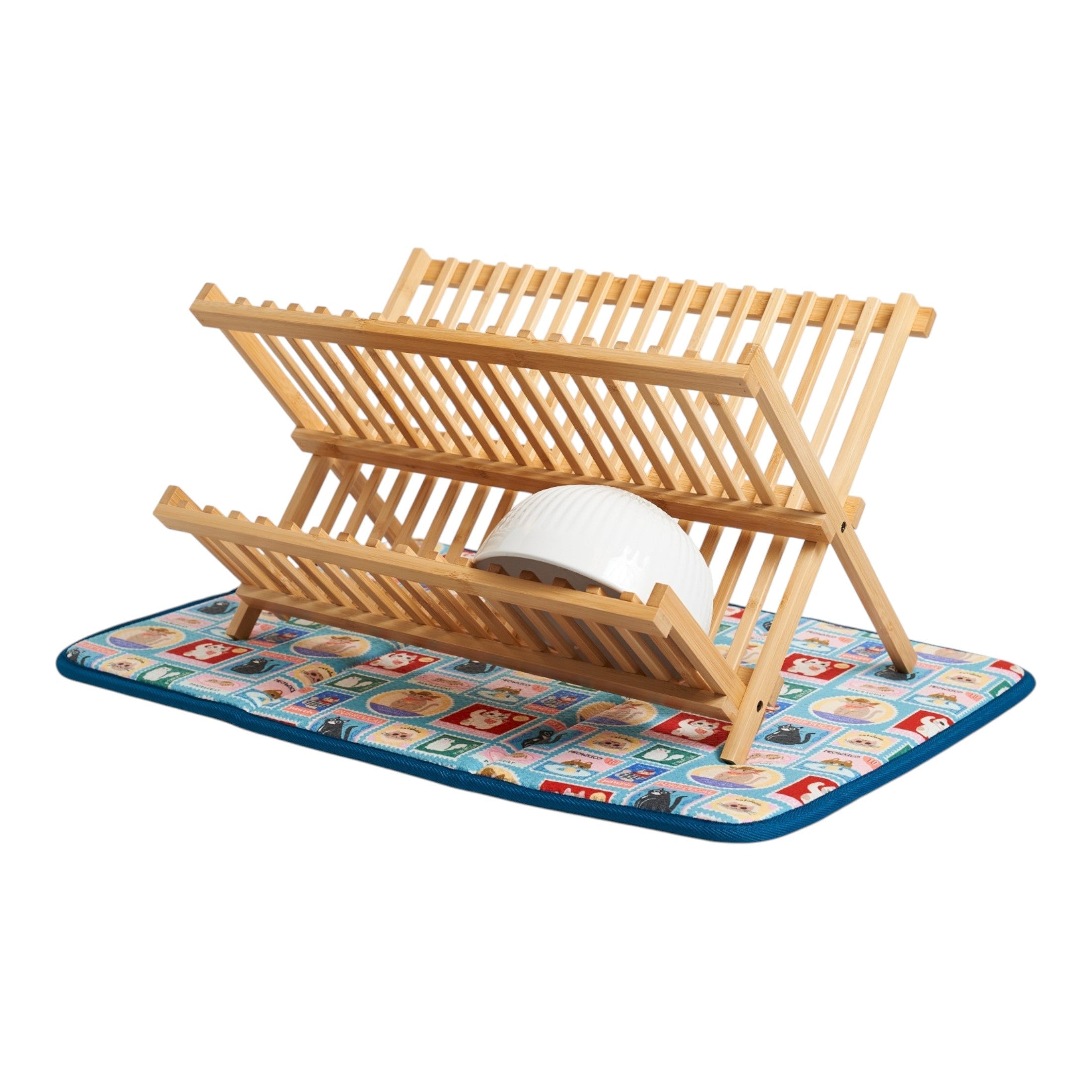 Drying Mat - Mable Tan Cat Mail - Once Again Home Co.