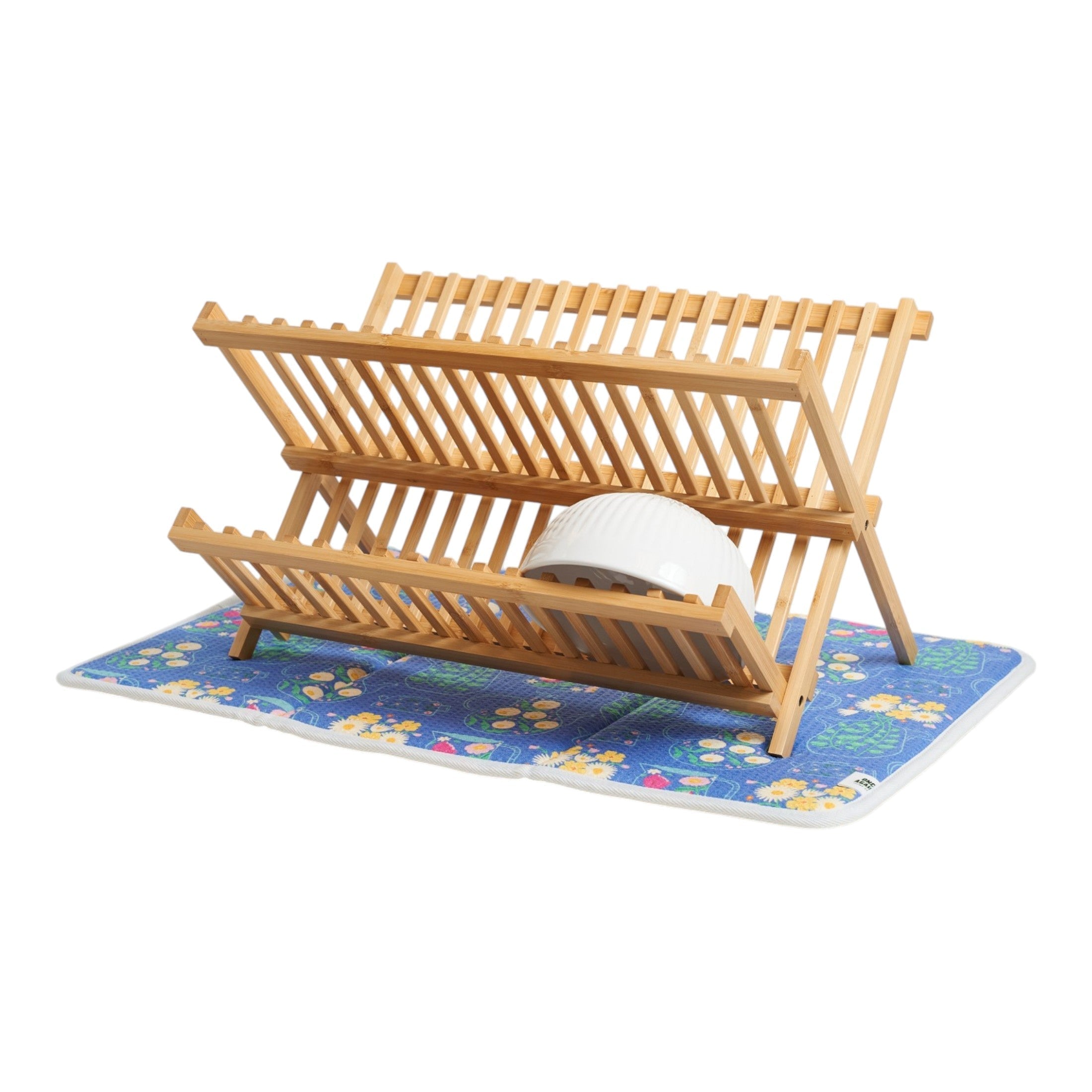 Drying Mat - Mable Tan Flower Teapot - Once Again Home Co.