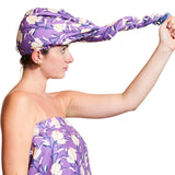 Hair Towel Wrap Double Sided - Janine Lecour Magnolia - Once Again Home Co.