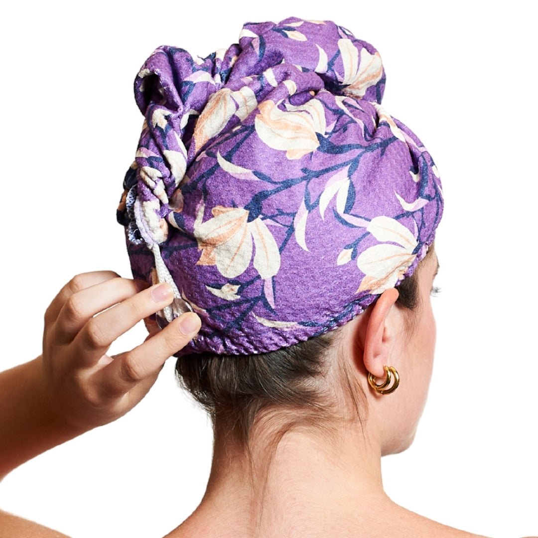 Hair Towel Wrap Double Sided - Janine Lecour Magnolia - Once Again Home Co.