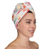 Hair Towel Wrap Double Sided - Mable Tan Ribbons - Once Again Home Co.