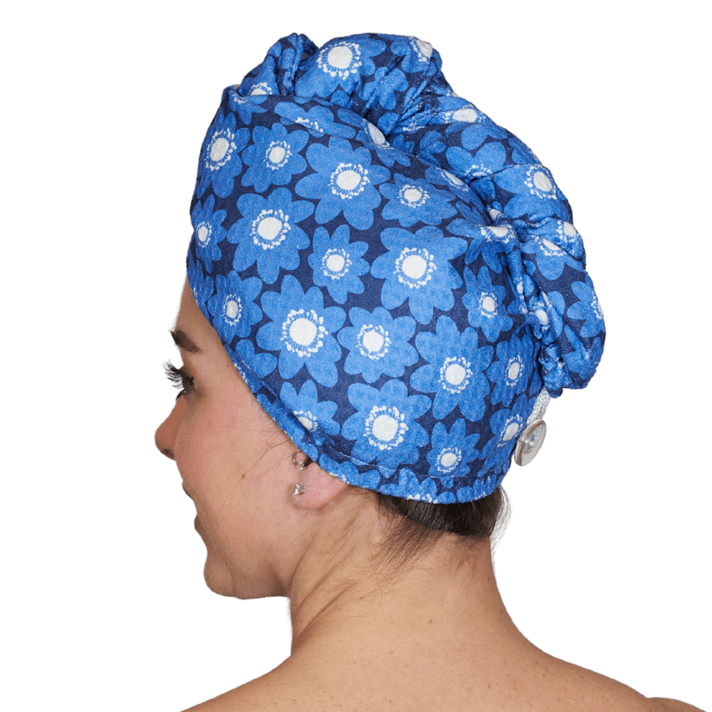 Hair Towel Wrap Double Sided - Signature Collection Pop Daisy - Once Again Home Co.