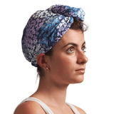 Hair Towel Wrap - Hydrangea in Navy - Once Again Home Co.