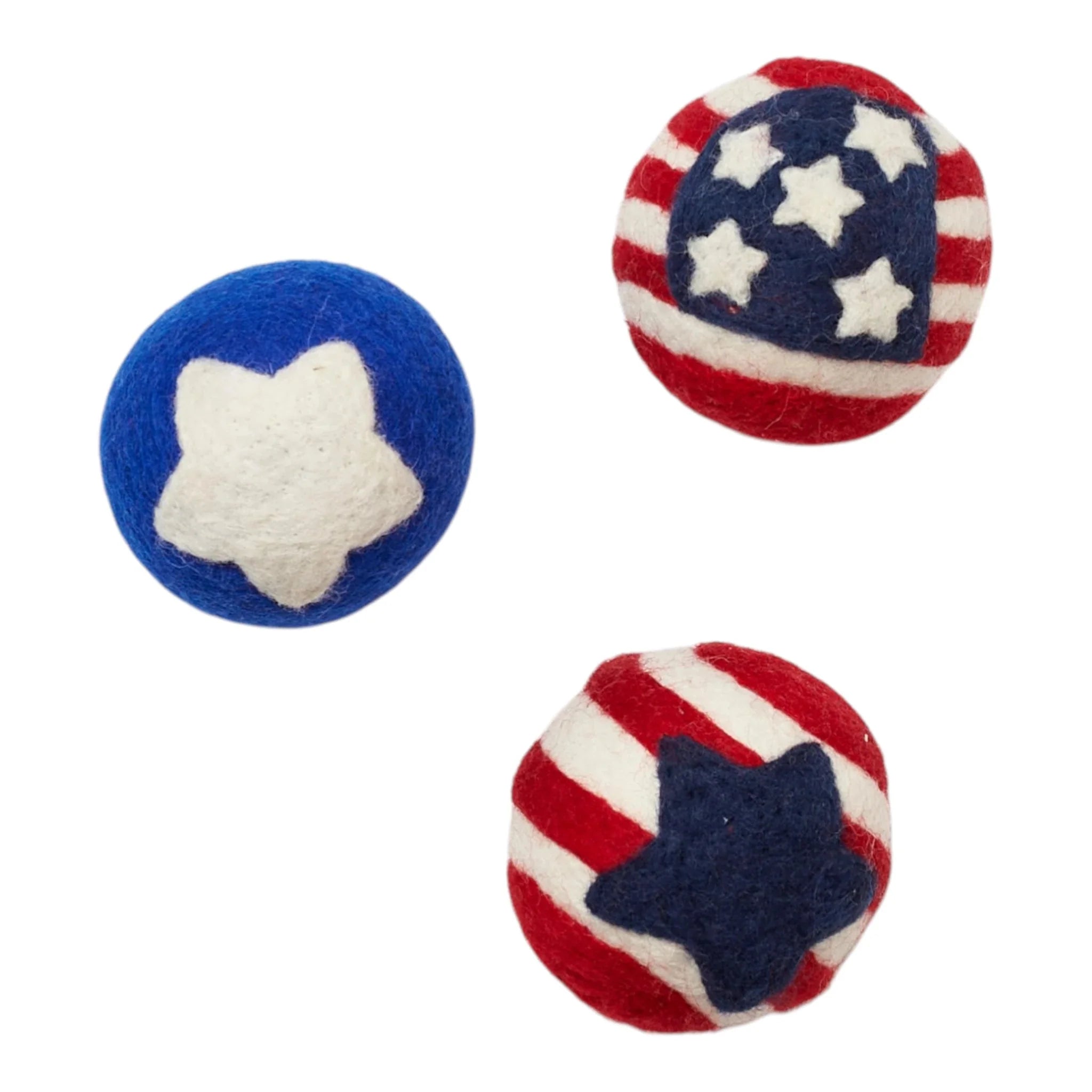 Laundry Wool Dryer Balls - Set of 3 - Americana - Once Again Home Co.