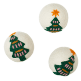 Laundry Wool Dryer Balls - Set of 3 Holiday Tree - Once Again Home Co.