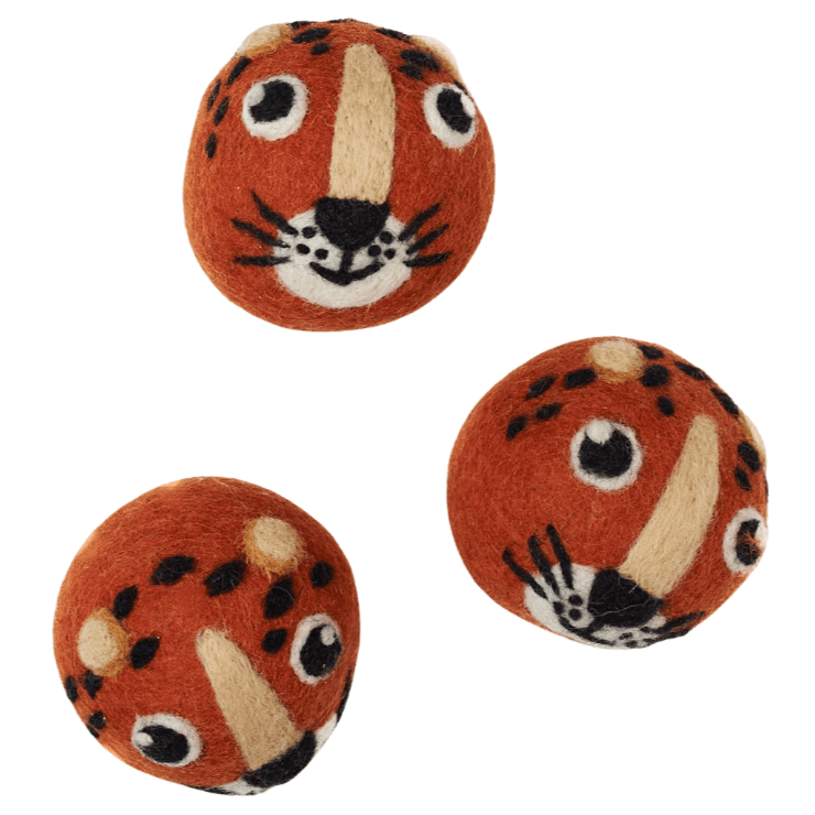 Laundry Wool Dryer Balls - Set of 3 Leopard - Once Again Home Co.