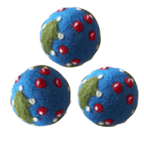 Laundry Wool Dryer Balls - Set of 3 Mary Engelbreit Holly - Once Again Home Co.