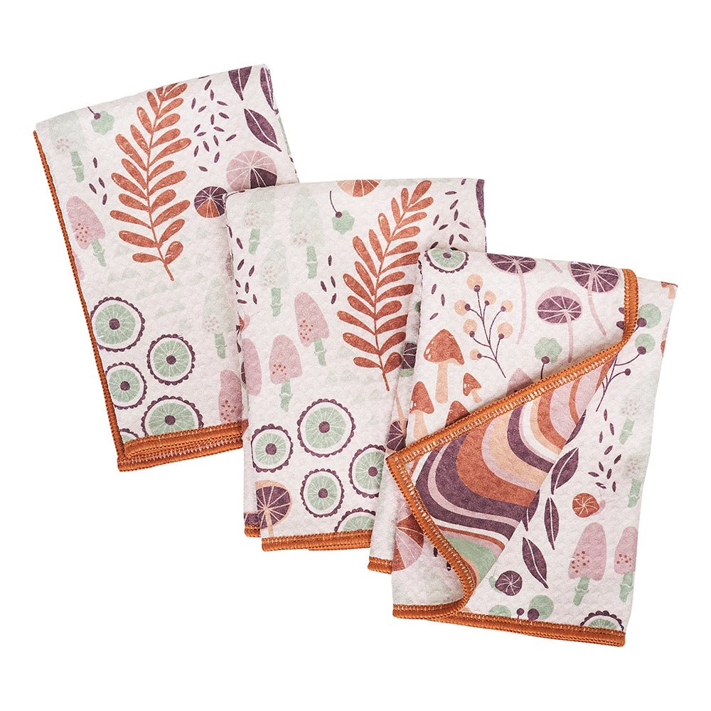 Mighty Mini Reversible Towel (Set of 3) - HJ Funghi - Once Again Home Co.