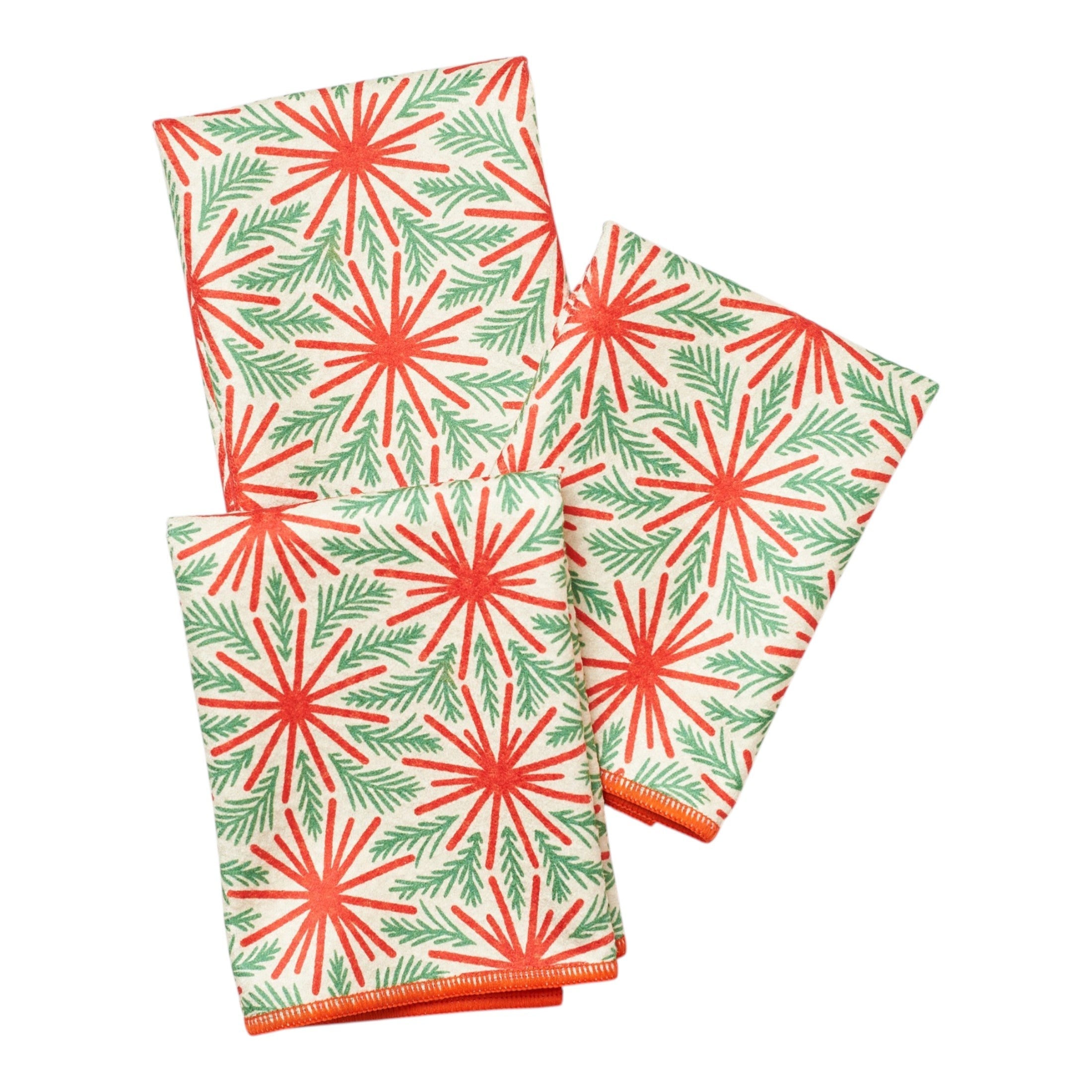 Mighty Mini Towel (Set of 3) Reversible - Jen Owens Santas - Once Again Home Co.