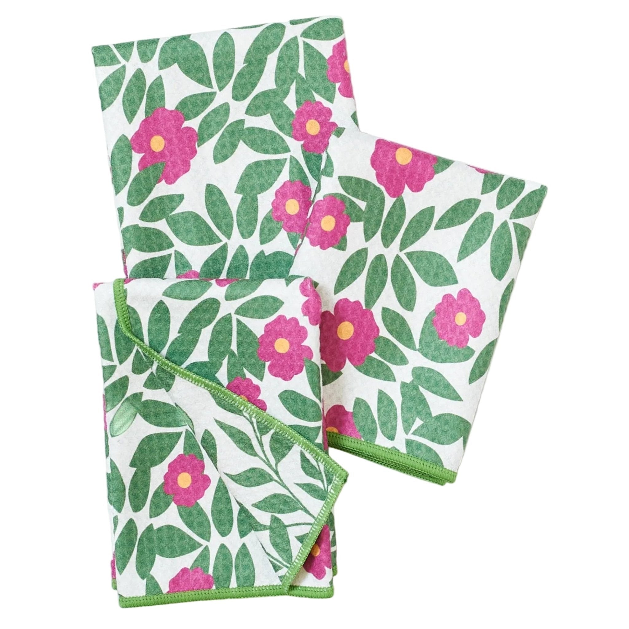 Mighty Mini Towel (Set of 3) Reversible - Kate Nelligan Beach Roses - Once Again Home Co.