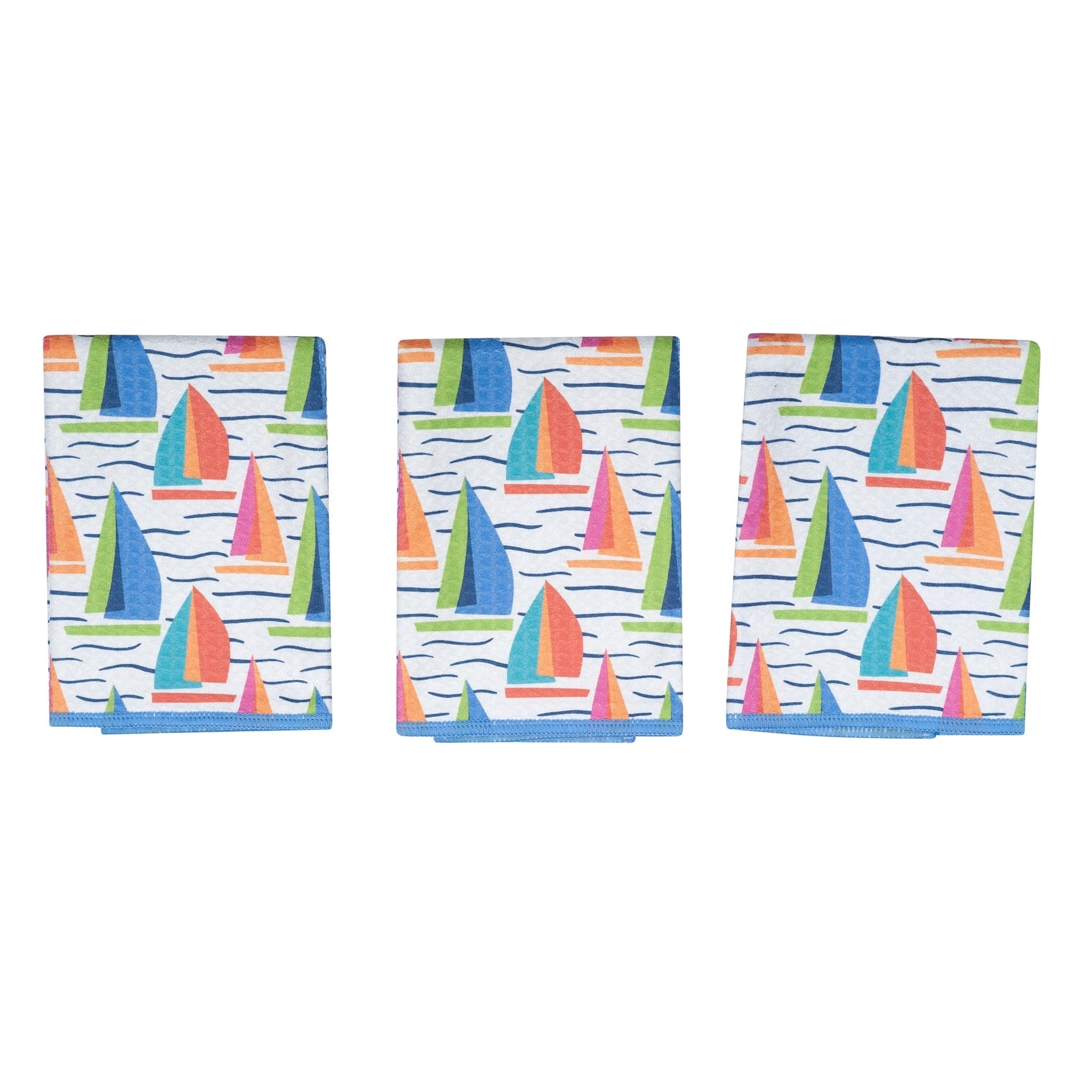 Mighty Mini Towel (Set of 3) Reversible - Kate Nelligan Sail - Once Again Home Co.