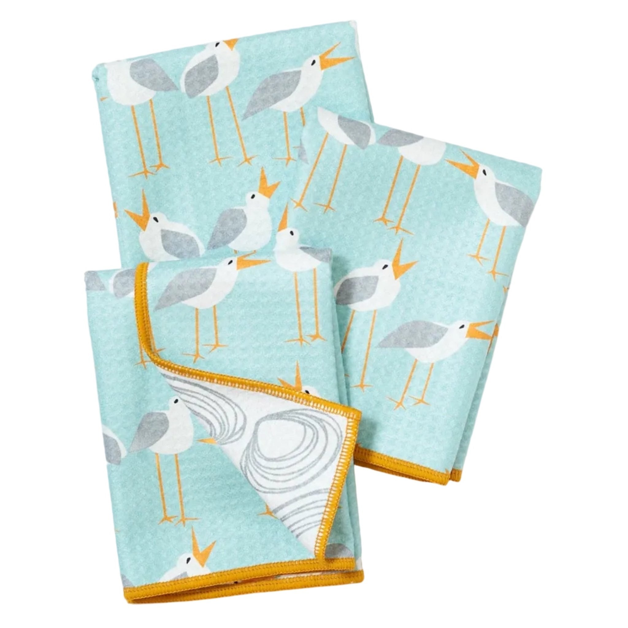 Mighty Mini Towel (Set of 3) Reversible - Kate Nelligan Seagull - Once Again Home Co.