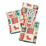 Mighty Mini Towel (Set of 3) Reversible - Mable Tan Dog Stamps - Once Again Home Co.