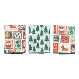 Mighty Mini Towel (Set of 3) Reversible - Mable Tan Dog Stamps - Once Again Home Co.