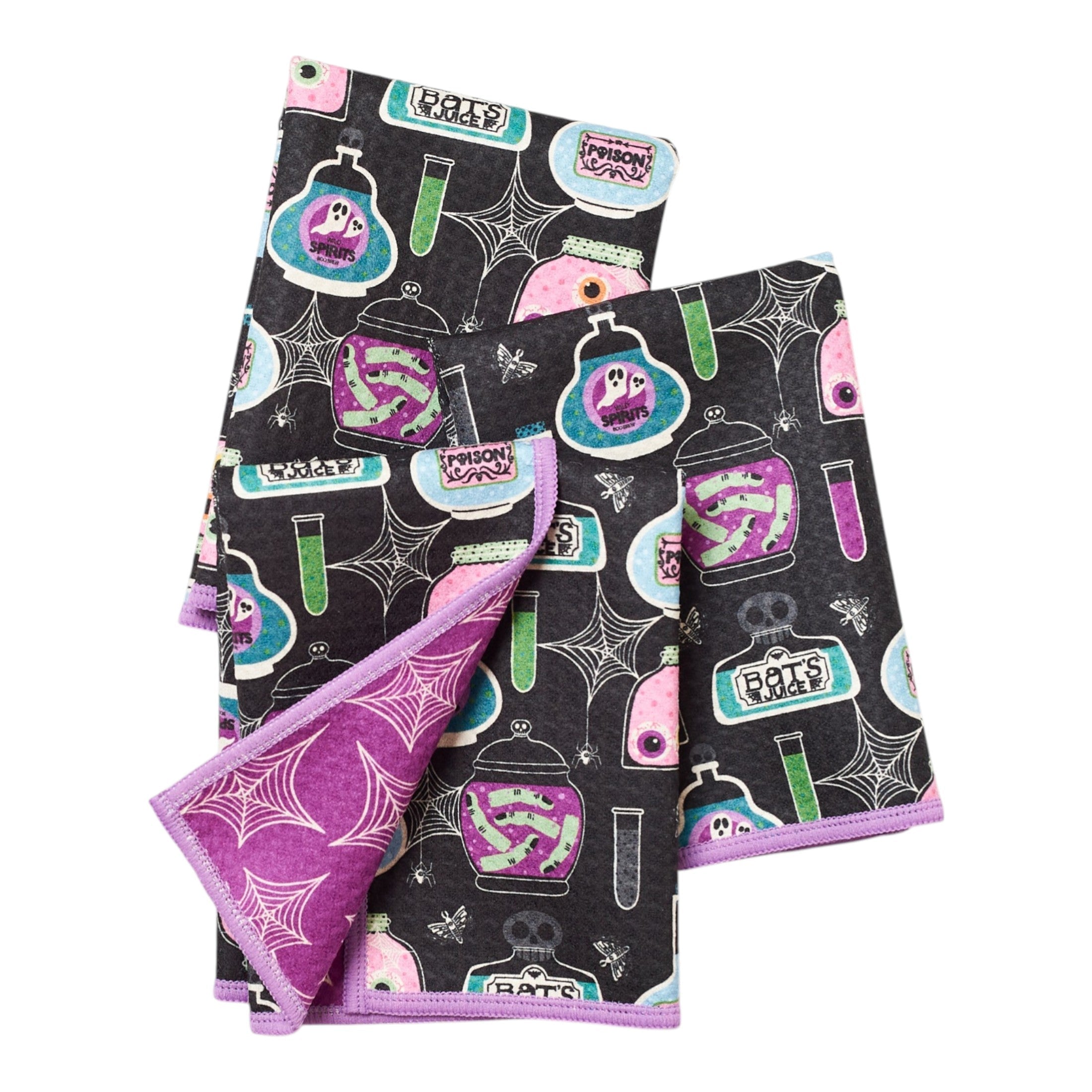 Mighty Mini Towel (Set of 3) Reversible - Mable Tan Halloween Jars - Once Again Home Co.