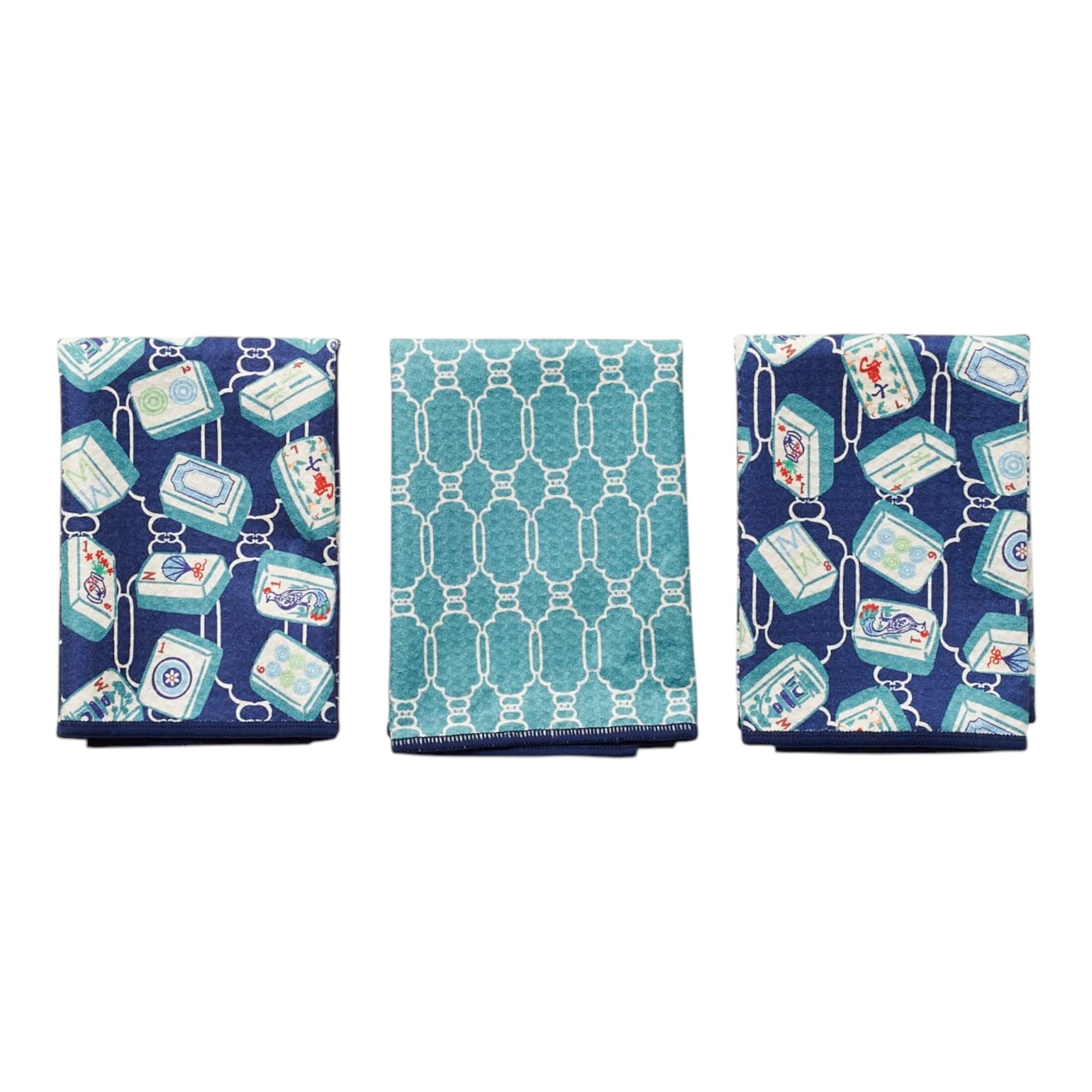 Mighty Mini Towel (Set of 3) Reversible - Mable Tan Mahjong - Once Again Home Co.