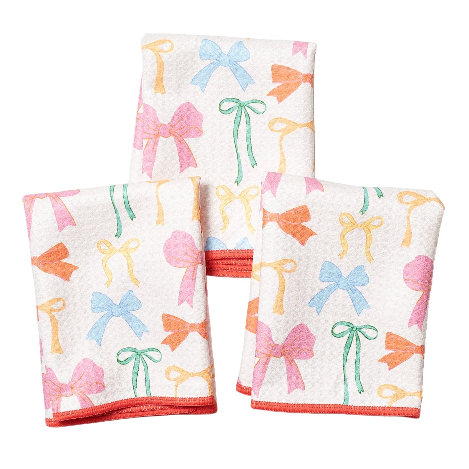 Mighty Mini Towel (Set of 3) Reversible - Mable Tan Ribbons - Once Again Home Co.