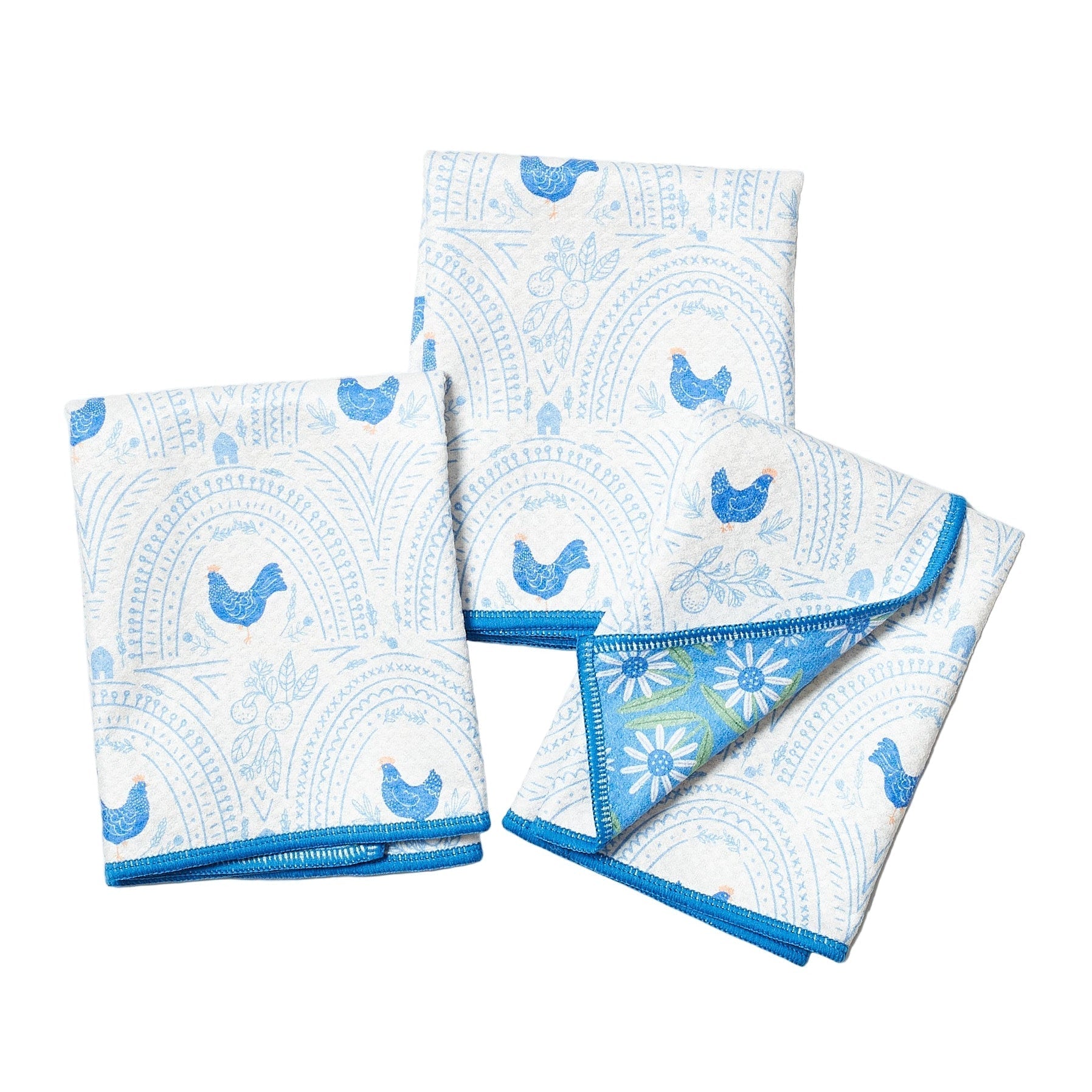 Mighty Mini Towel (Set of 3) Reversible - Mable Tan Roost - Once Again Home Co.