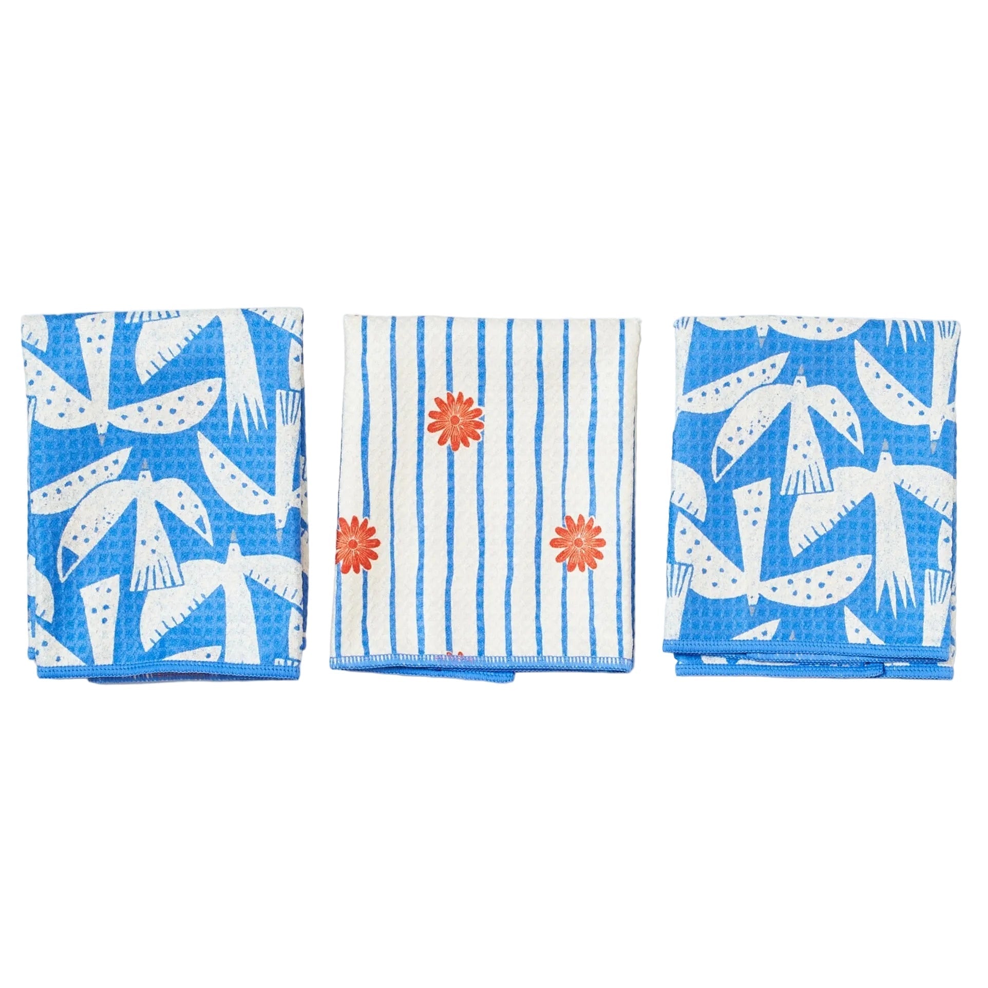 Mighty Mini Towel (Set of 3) Reversible - Marie Le Moal Flying - Once Again Home Co.