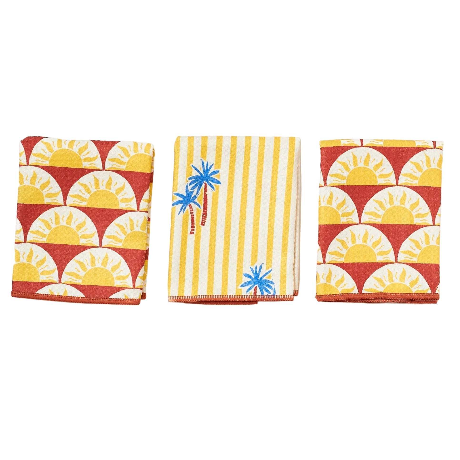Mighty Mini Towel (Set of 3) Reversible - Marie Le Moal Sunrise - Once Again Home Co.