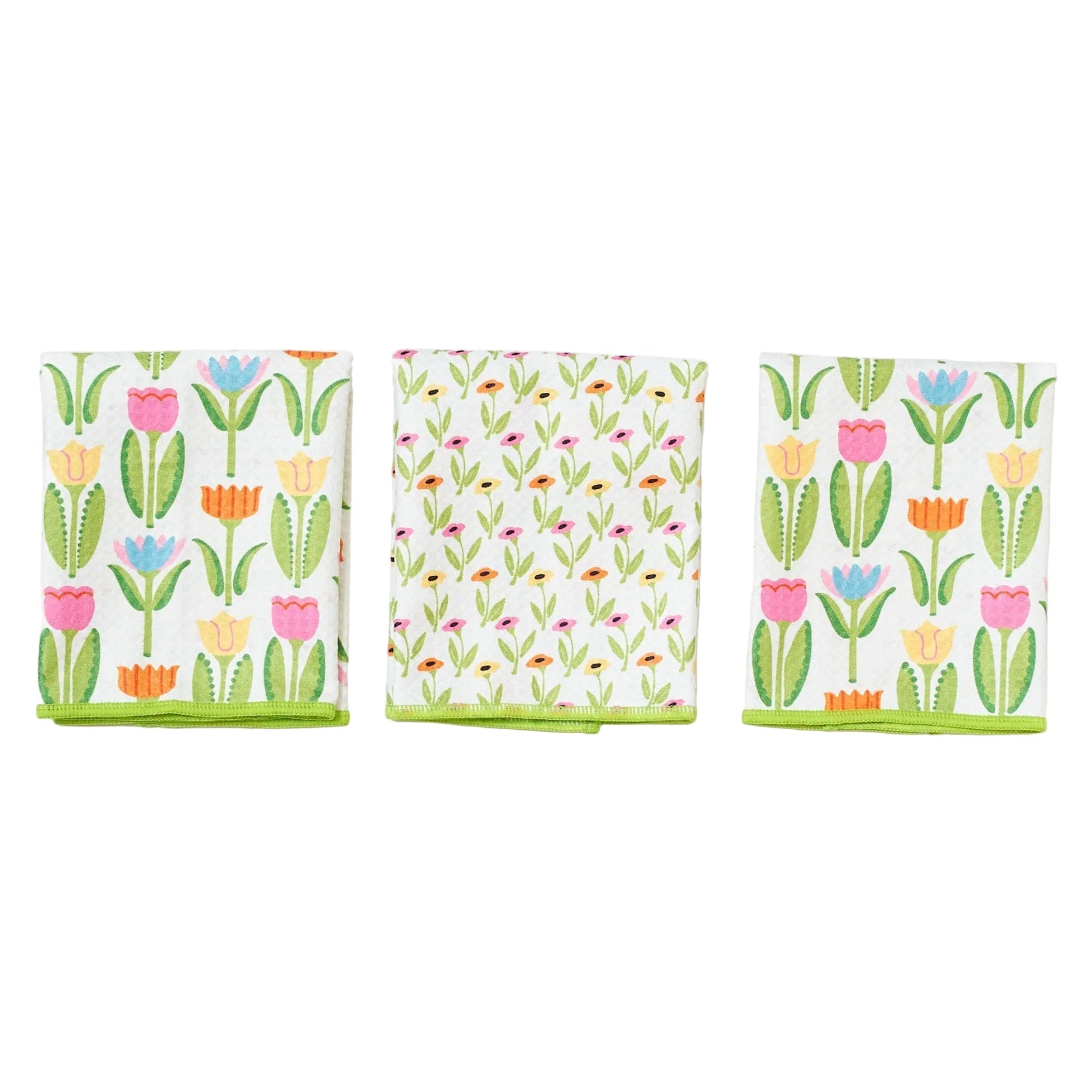 Mighty Mini Towel (Set of 3) Reversible - Mary Engelbreit Tulips - Once Again Home Co.