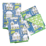 Mighty Mini Towel (Set of 3) Reversible - Mary Engelbreit Twilight Cottages - Once Again Home Co.